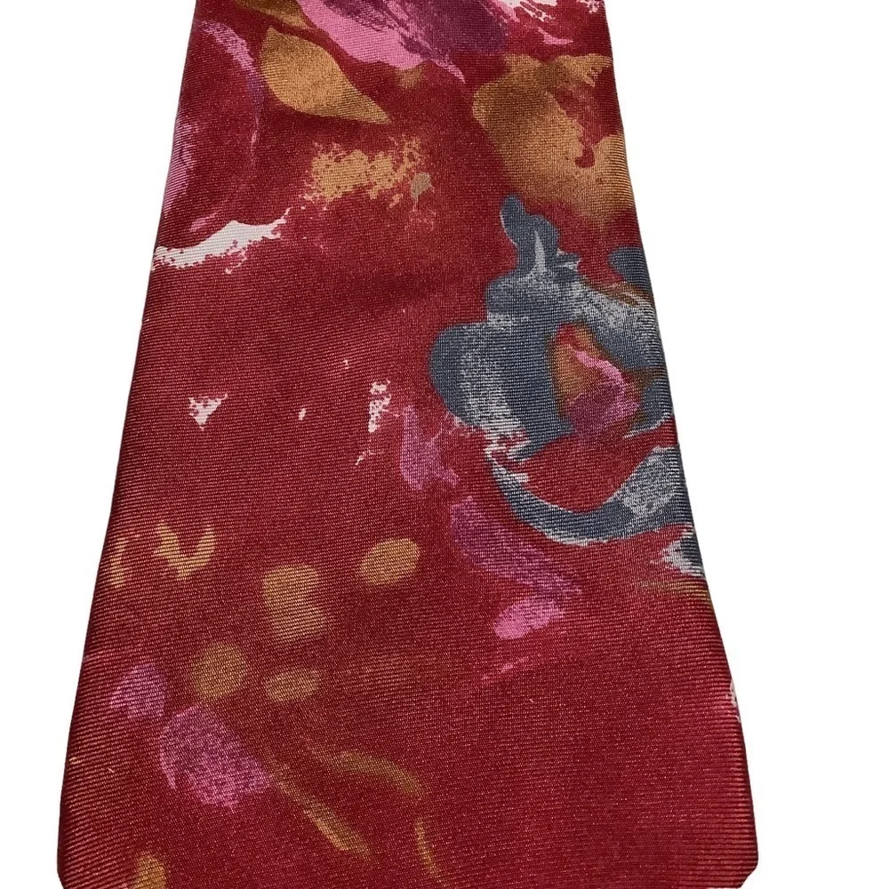 BOSTON TRADERS Abstract Floral Silk‎ Blend Neck Tie Lot OS